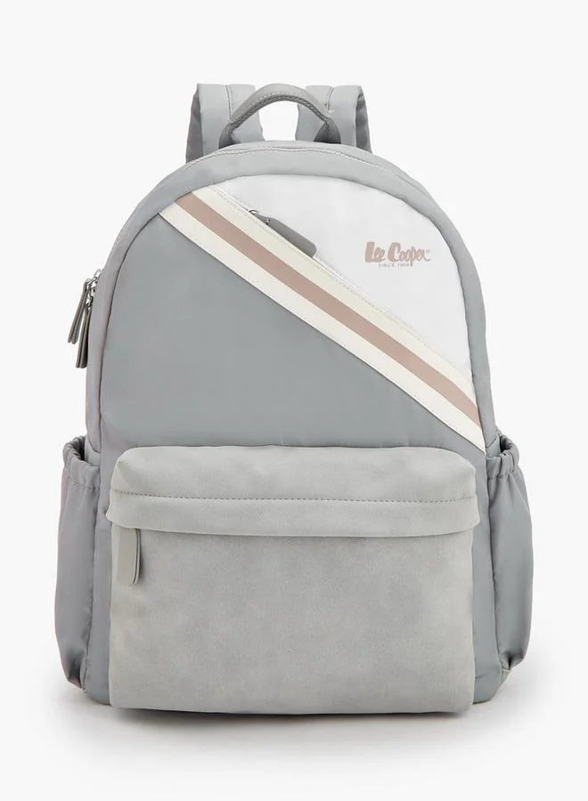 لي كوبر Logo Print School Backpack With Adjustable Shoulder Straps