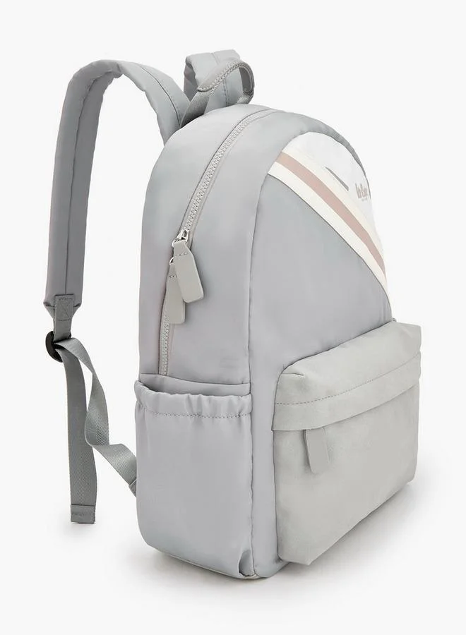 Lee Cooper  Logo Print School Backpack With Adjustable Shoulder Straps  | Best Price UAE