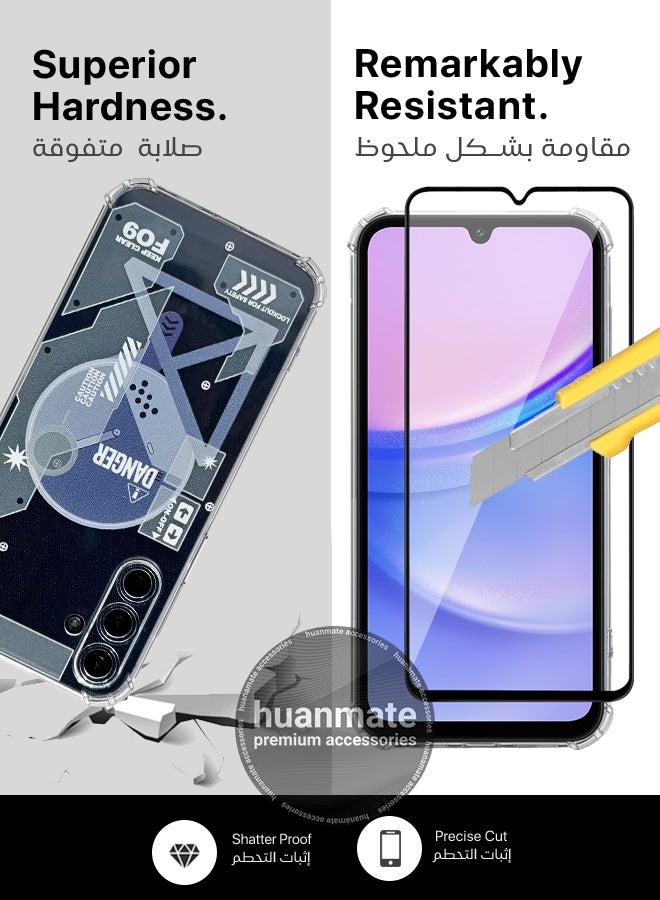 huanmate 2 in 1 Samsung Galaxy A15 Protection Pack - Ultra Clear Shockproof Case & Edge-to-Edge Screen Protector, 360 Degree Protection, Back Cover & Screen Protector for Samsung Galaxy A15 - Image 5