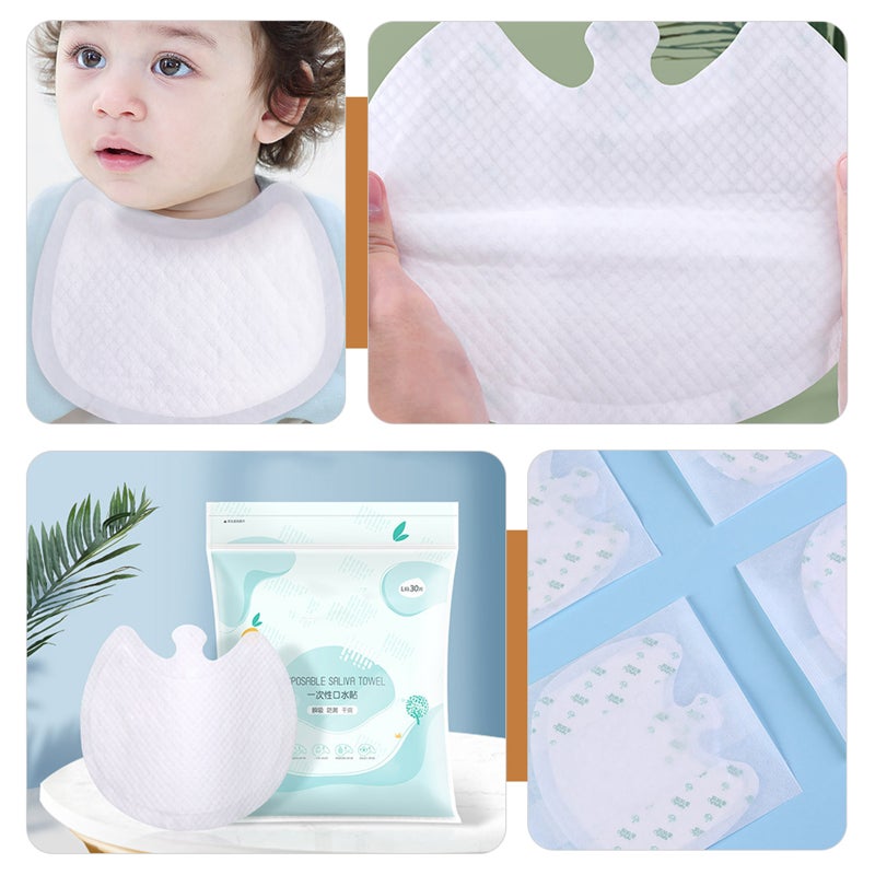 30pcs Reusable Baby Bibs Unisex Baby Boys Girls Bibs Eating Drooling Bibs - Image 2