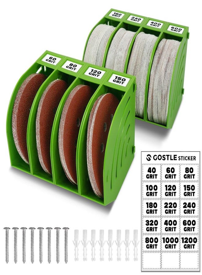 gostle Professional Sanding Discs Tool Storage Boxes Set - Efficient Organization, Offset Snap-On Connection, Grit Classification, Space-Saving Design, Versatile Application - 8 boxes - Image 1