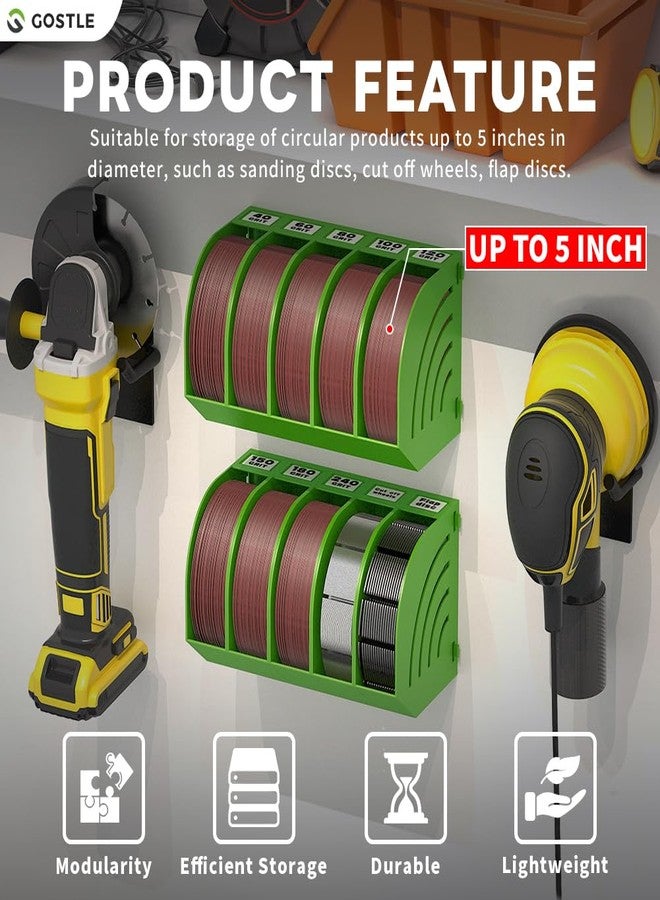 gostle Professional Sanding Discs Tool Storage Boxes Set - Efficient Organization, Offset Snap-On Connection, Grit Classification, Space-Saving Design, Versatile Application - 8 boxes - Image 2