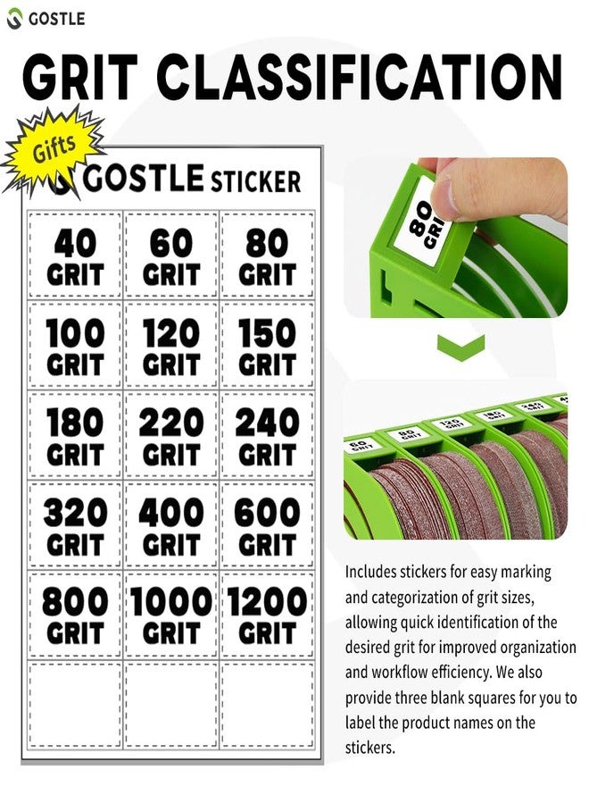 gostle Professional Sanding Discs Tool Storage Boxes Set - Efficient Organization, Offset Snap-On Connection, Grit Classification, Space-Saving Design, Versatile Application - 8 boxes - Image 5