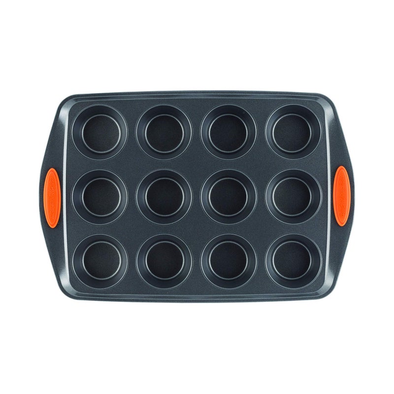 Rachael Ray 12-Cup Muffin Pan Color: Orange Grips - Image 2