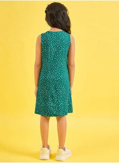 Stylo Bug Spot Print V Neck Casual Dress by Styli  - Image 5