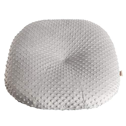 OWLOWLA Newborn Lounger CoverMinky Removable Slipcover Fits Newborn Lounger for Baby Boy GirlSilver Gray - Image 1