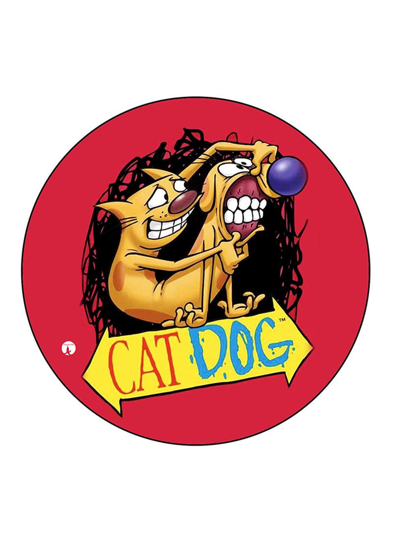 RKN Catdog Printed Mouse Pad  Multicolour