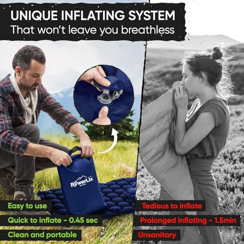 POWERLIX Ultralight Camping Sleeping Pad with Inflation Bag– Compact Lightweight Camping Pad, Outdoor Backpacking Hiking Traveling Airpad Camping Air Mattress Sleeping Mat - Image 5