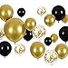 CANREVEL 120pcs Black and Gold Balloons Confetti Metallic Black Gold Latex Balloons Garland kit for Birthday Graduation Wedding Anniversaries Bachelorette Party Decorations - Image 3