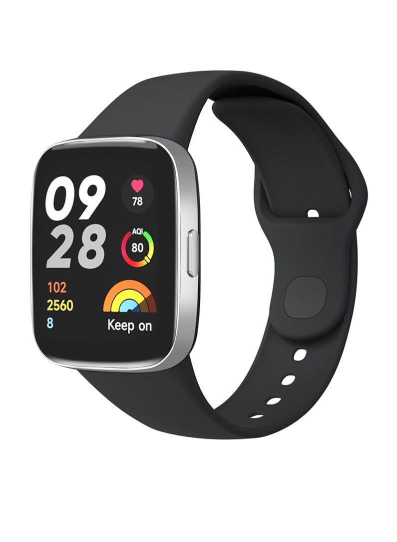 Strap Silicone Compatible With Xiaomi Redmi Watch 3 Active/Redmi Watch 3 Lite, Sport Silicone Watch Band Wrist Strap, Bracelet Wristband Wrist Strap - Image 1