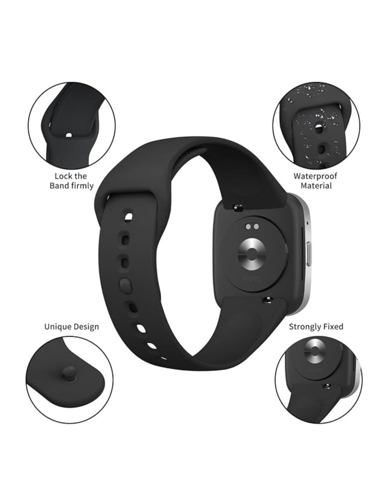 Strap Silicone Compatible With Xiaomi Redmi Watch 3 Active/Redmi Watch 3 Lite, Sport Silicone Watch Band Wrist Strap, Bracelet Wristband Wrist Strap - Image 2