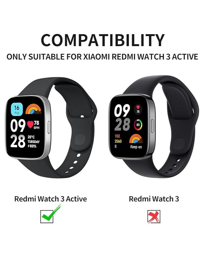 Strap Silicone Compatible With Xiaomi Redmi Watch 3 Active/Redmi Watch 3 Lite, Sport Silicone Watch Band Wrist Strap, Bracelet Wristband Wrist Strap - Image 4