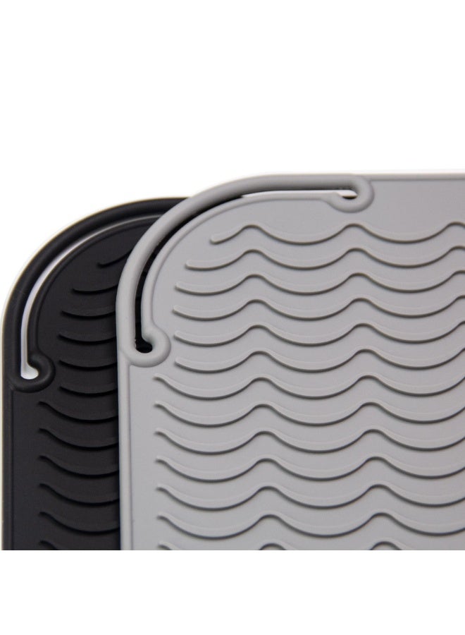 وسادة مقاومة للحرارة مناسبة للحديد التجفيف ، والمستقيمات ، والحديد ، إلخ ، مناسبة لأدوات تصفيف الشعر ، الأسود ، الرمادي ، الوردي - Image 5