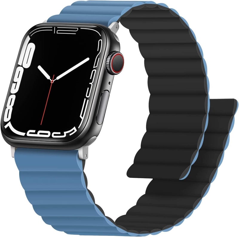 دادو حزام ساعة سيليكون مغناطيسي من متوافق مع Apple Watch Series 10 | Ultra 2 | 9 | 8 Ultra | 8 | 7 | 6 | SE، مقاس 49/46/45/44 مم، سوار ناعم بإغلاق مغناطيسي - Image 1