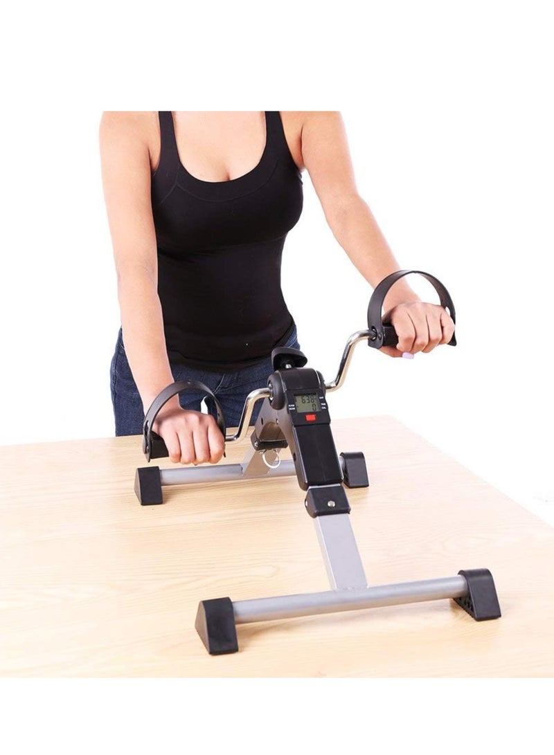 TIGER Folding Fitness Pedal Stepper Exercise Machine LCD Display Indoor Cycling Bike With Adjustable Resistance For Home Office Gym - Image 2