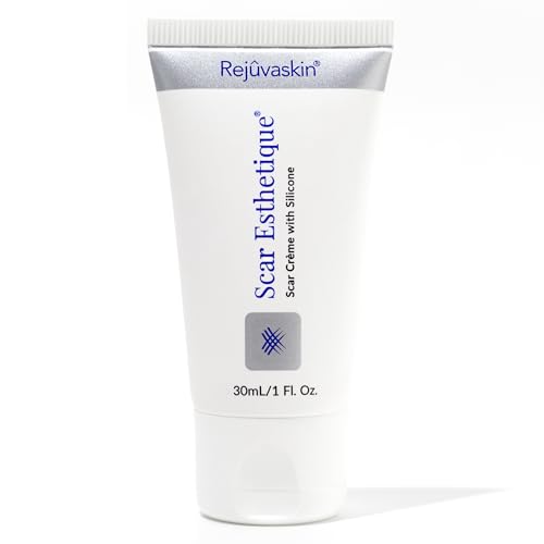 Rejuvaskin Scar Esthetique Scar Cream with Silicone Reduces the Appearance of Surgical Scars Burns Stretch Marks Keloids Acne Scars 30ml