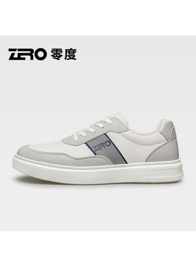 Lingdu Zero Men's Shoes, New Lightweight Sneakers, Thick-soled, Wear-resistant, Non-slip, Comfortable Men's Shoes, White And Gray, Size 41