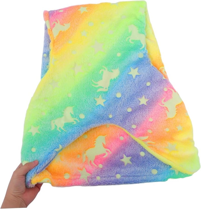 Glow In Dark Mermaid Sleeping Bag Soft Flannel Cozy Blanket For Kids - Image 5