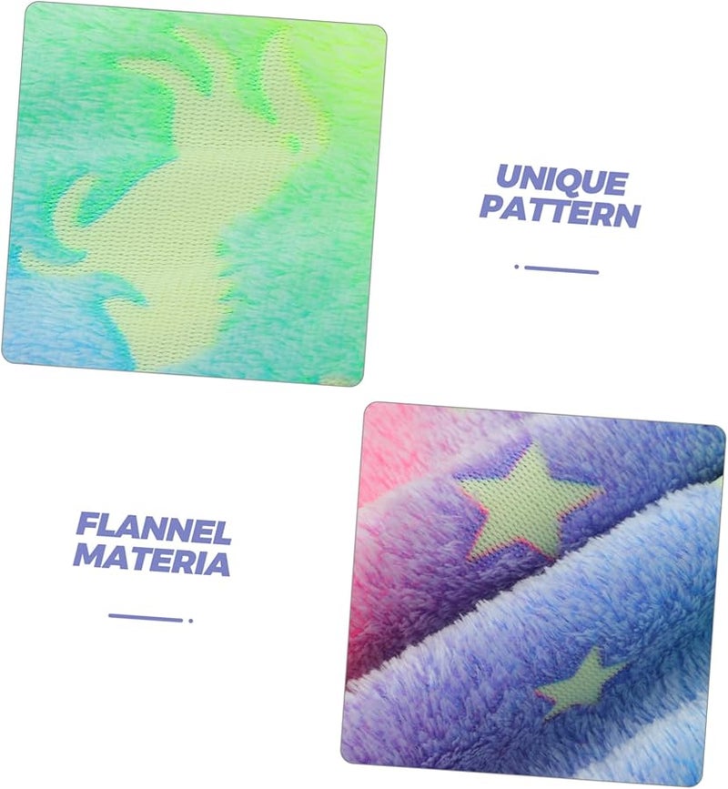 Glow In Dark Mermaid Sleeping Bag Soft Flannel Cozy Blanket For Kids - Image 4