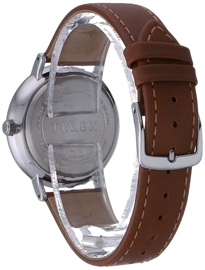 Timex Men's TW2R63900 Southview 41mm Tan/Silver-Tone/Blue Leather Strap Watch - Image 1