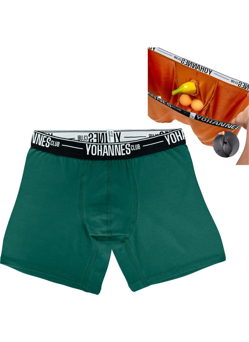 Yohannes Club - men, Special Anatomical Cotton Boxer, single, Olive Green - Image 1