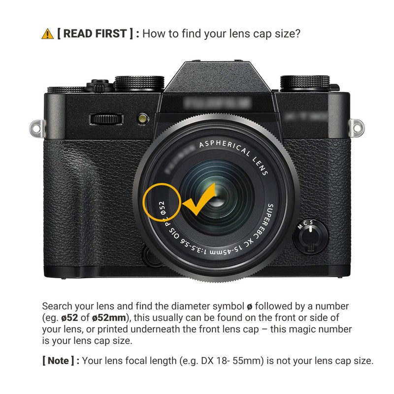 JJC 2-Pack 52mm Front Lens Cap Cover with Elastic Cap Keeper for Nikon D3000 D3100 D3200 D3300 D5000 D5100 D5200 D5300 D5500 with AF-S 18-55mm Kit Lens and Other Lenses with 52mm Filter Thread - Image 2