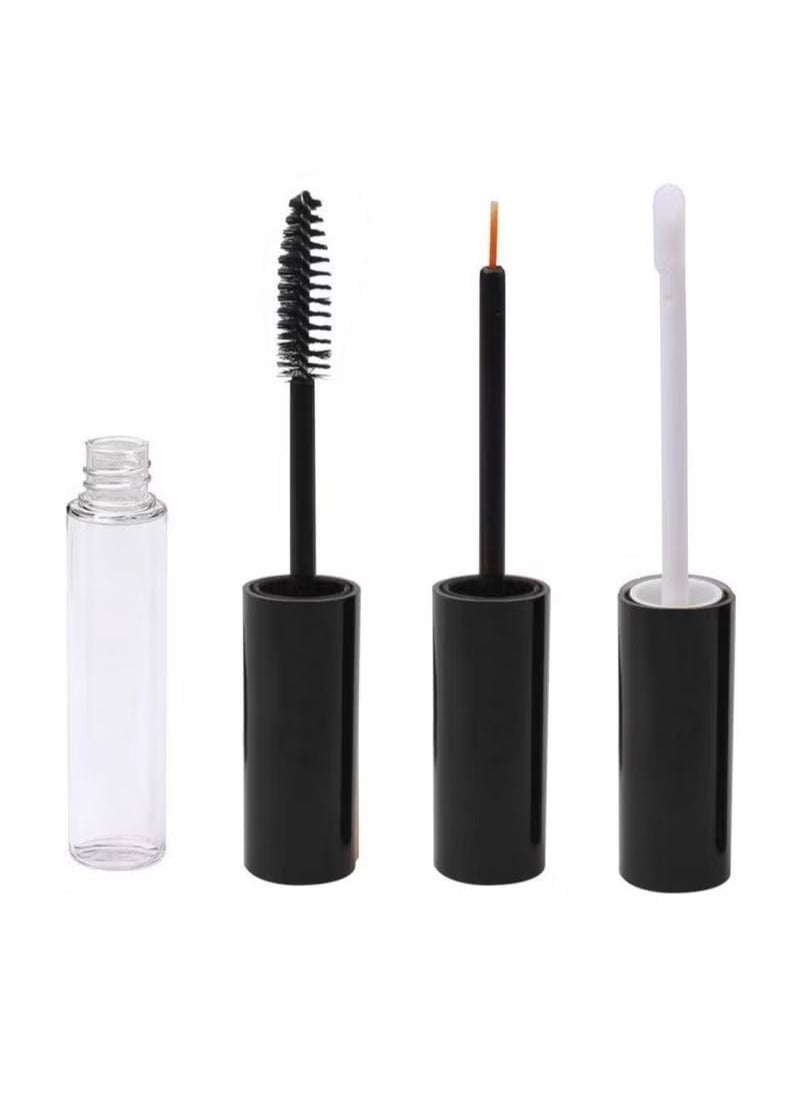Generic - 10 ml Empty Mascara Tube, 3 Pcs Eyeliner Tube and Lip Gloss Tubes, Black Eyelash Cream Container Bottle with Funnels Transfer Pipettes - Image 1