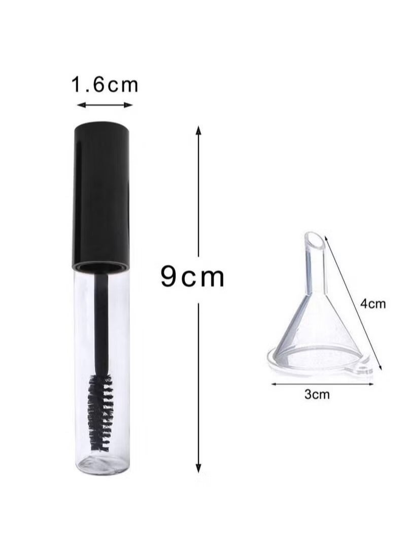 Generic - 10 ml Empty Mascara Tube, 3 Pcs Eyeliner Tube and Lip Gloss Tubes, Black Eyelash Cream Container Bottle with Funnels Transfer Pipettes - Image 1