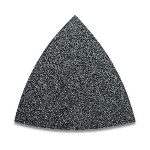 Fein Sanding Sheets with Hook & Loop Attachment - Aluminum Oxide, Full Resin Bond, Multi-Material Use, Unperforated, 80 Grit, 3-1/8" Edge Length, 50-Pack - 63717083015 - Image 1