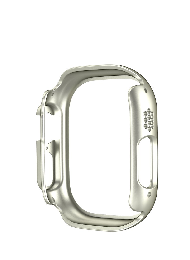 GULFLINK PC Half Case Protector frame Compatible with Apple Watch Series 8 ULTRA 49 mm Silver  - Image 2