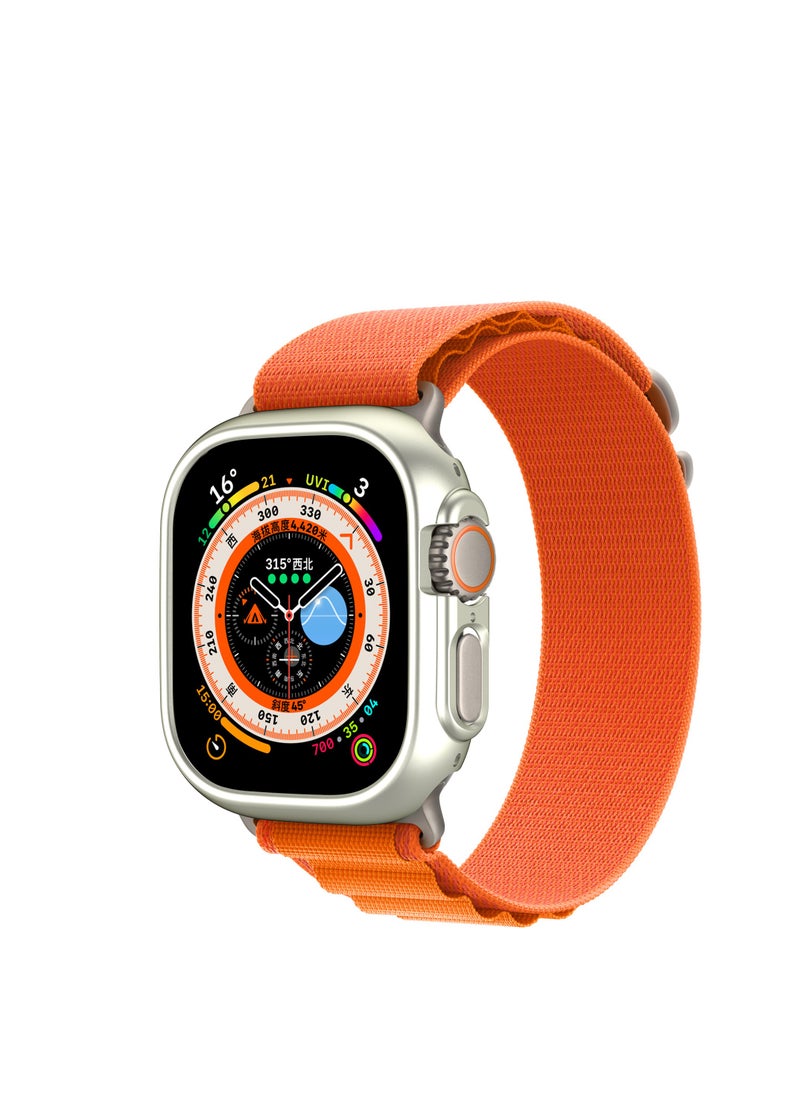 GULFLINK PC Half Case Protector frame Compatible with Apple Watch Series 8 ULTRA 49 mm Silver  - Image 5