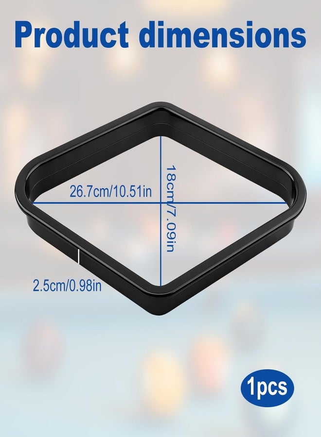 LUSTRIB Black Billiards 9 Ball Diamond Pool Table Ball Rack, Plastic 9-Ball Pool Table Triangle Rack for Standard 2-1/4" Pool Balls, Pool Table Accessories for Home Game Room - Image 3