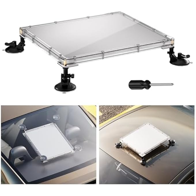 rayihni حامل سيارة ستارلينك ميني مع كوب شفط للسقف وسقف الشمس لحامل ستارلينك ميني مجموعة تثبيت نافذة قوية للسفينة والسيارة والقارب - Image 1