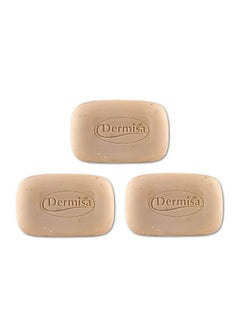 DERMISA Exfoliating Oatmeal Bar | Helps To Gently Cleanse And Exfoliate Dry Skin | Contains Oatmeal + Aloe Vera | No Parabens, No Sulfates | 3 Oz | Pack Of 3  - Image 2