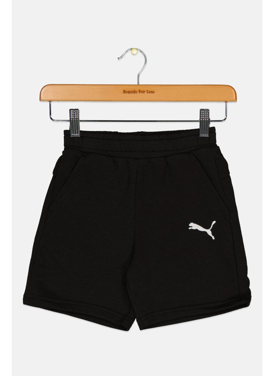 PUMA Kids Boy Embroidered Logo Outdoor Shorts, Black  - Image 1