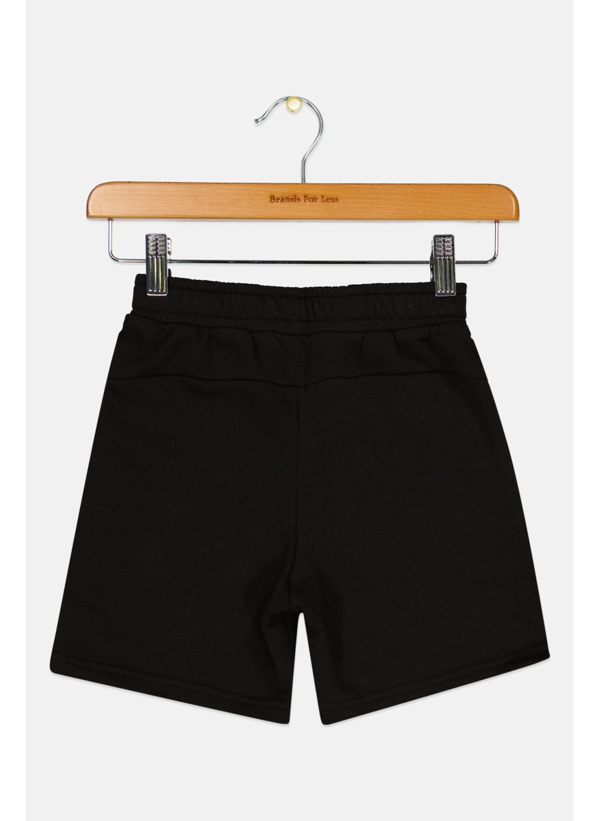PUMA Kids Boy Embroidered Logo Outdoor Shorts, Black  - Image 2