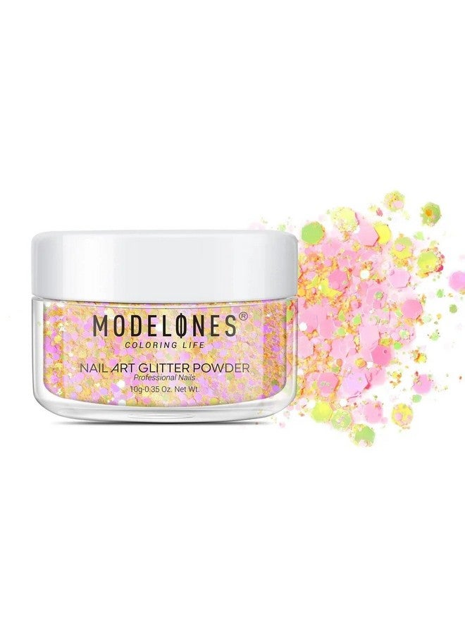 Modelones Coloring Life Nail Art Glitter Powder from BELLE GAGA Professional Nails Nail Art Glitter Shiny Hexagon Glitter Collection (B202040003A, 10g - 0.35 Oz) - Image 1