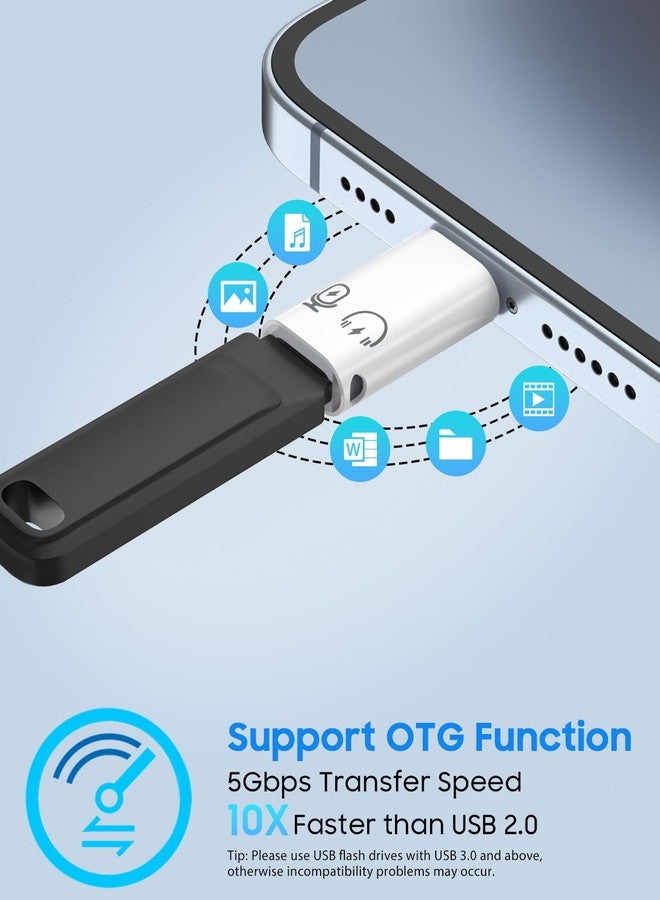 MoKo USB C to Lightning Adapter Audio, Lightning to USB C Adapter for Headphones Fits with iPhone 14/13/12/11 Pro Max/iPad/iPod/AirPods, Support Charging, Audio/Earpods and OTG Function, White - Image 4