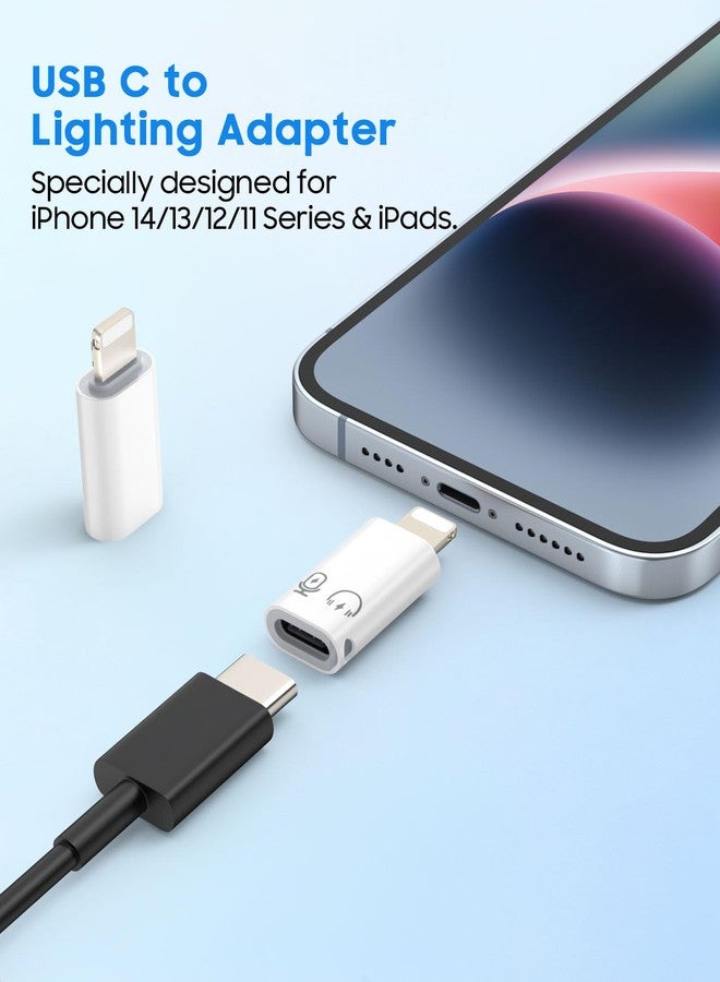 MoKo USB C to Lightning Adapter Audio, Lightning to USB C Adapter for Headphones Fits with iPhone 14/13/12/11 Pro Max/iPad/iPod/AirPods, Support Charging, Audio/Earpods and OTG Function, White - Image 2