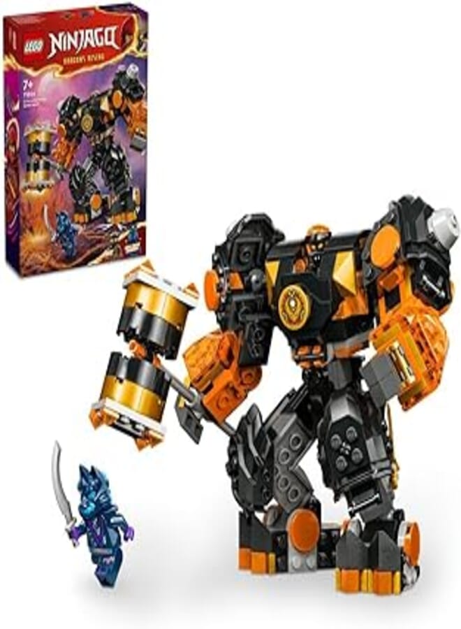 LEGO® NINJAGO® Cole’s Elemental Earth Mech 71806 Building Blocks Toy Set; Toys for Boys, Girls, and Kids (235 Pieces)