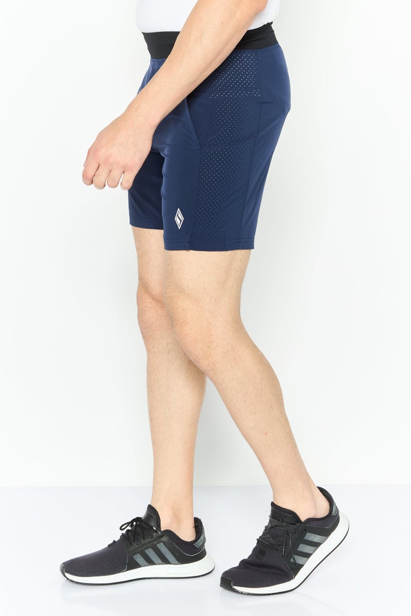 SKECHERS Men Sportswear Fit 7 Inseam Training Shorts, Navy Blue  - Image 3