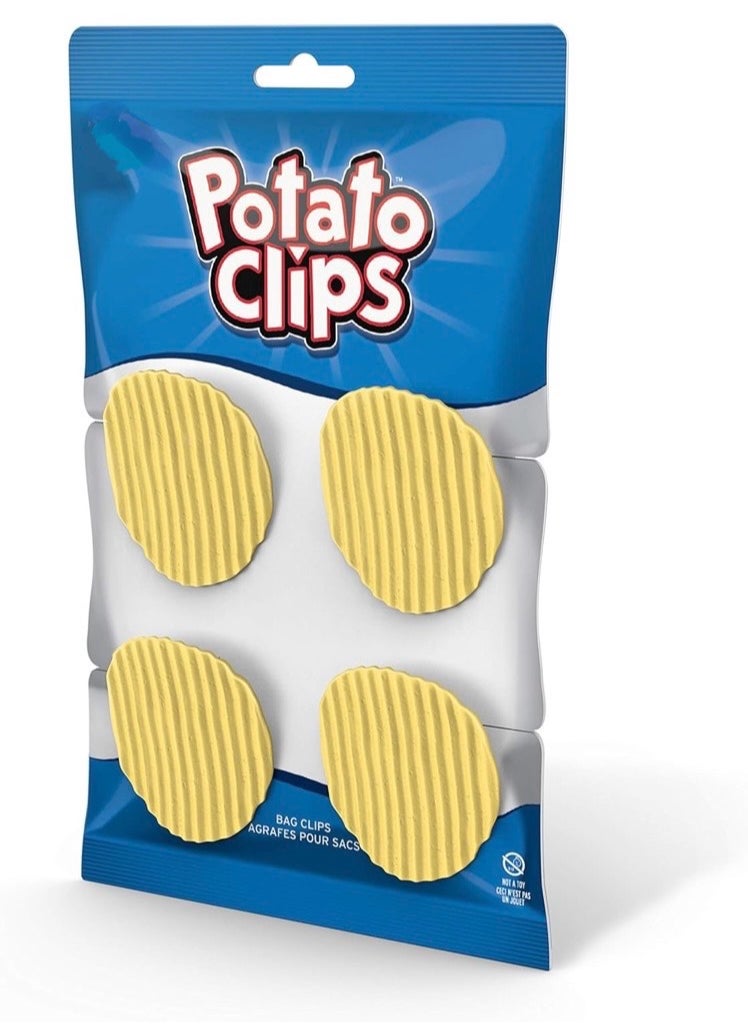 Generic - Set Of 4 Oval Potato Chips Bag Clips Potato Chips Bag Clip For Keeping And Closing Potato Chips Bag Or Chips Bag Or Snack Bag Important Closing Clip In Home Kitchen Supplies White - Image 1