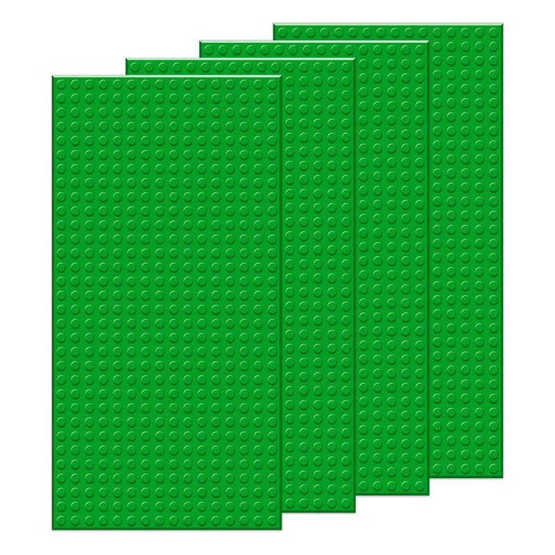 EKIND 4 PCS Classic 5 x 10 Building Baseplates Compatible with Major Brands Toy Bricks Encourage Logic Creativity Through Play Ideal STEM Activities for Children Green - Image 3