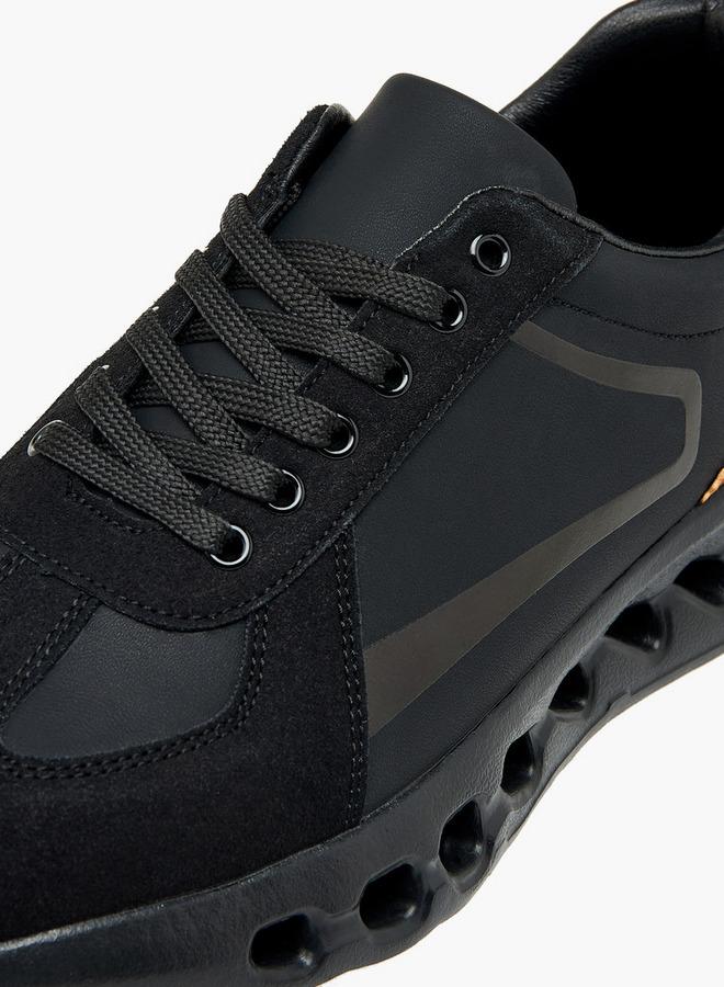 LBL by Shoexpress Men's Panelled Ankle Sneakers with Lace-Up Closure - Image 4