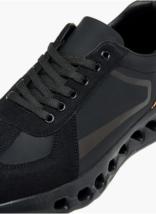 LBL by Shoexpress Men's Panelled Ankle Sneakers with Lace-Up Closure  - Image 4