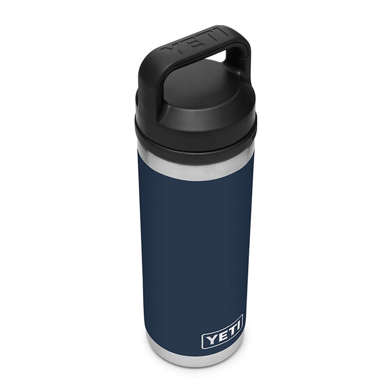YETI Rambler 18 oz Bottle, Vacuum Insulated, Stainless Steel with Chug Cap, Navy - Image 3