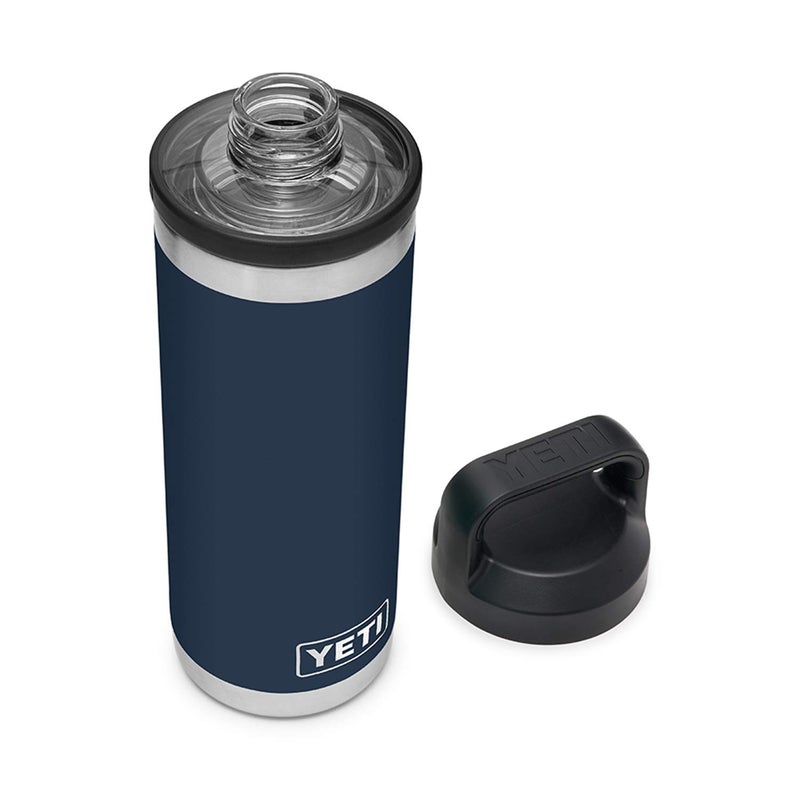 YETI Rambler 18 oz Bottle, Vacuum Insulated, Stainless Steel with Chug Cap, Navy - Image 1