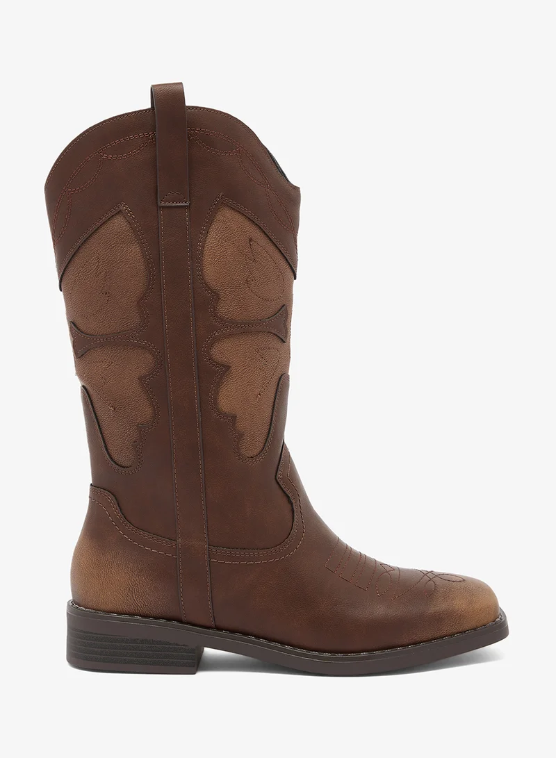 GLAMOROUS Square Toe Western Knee Boots