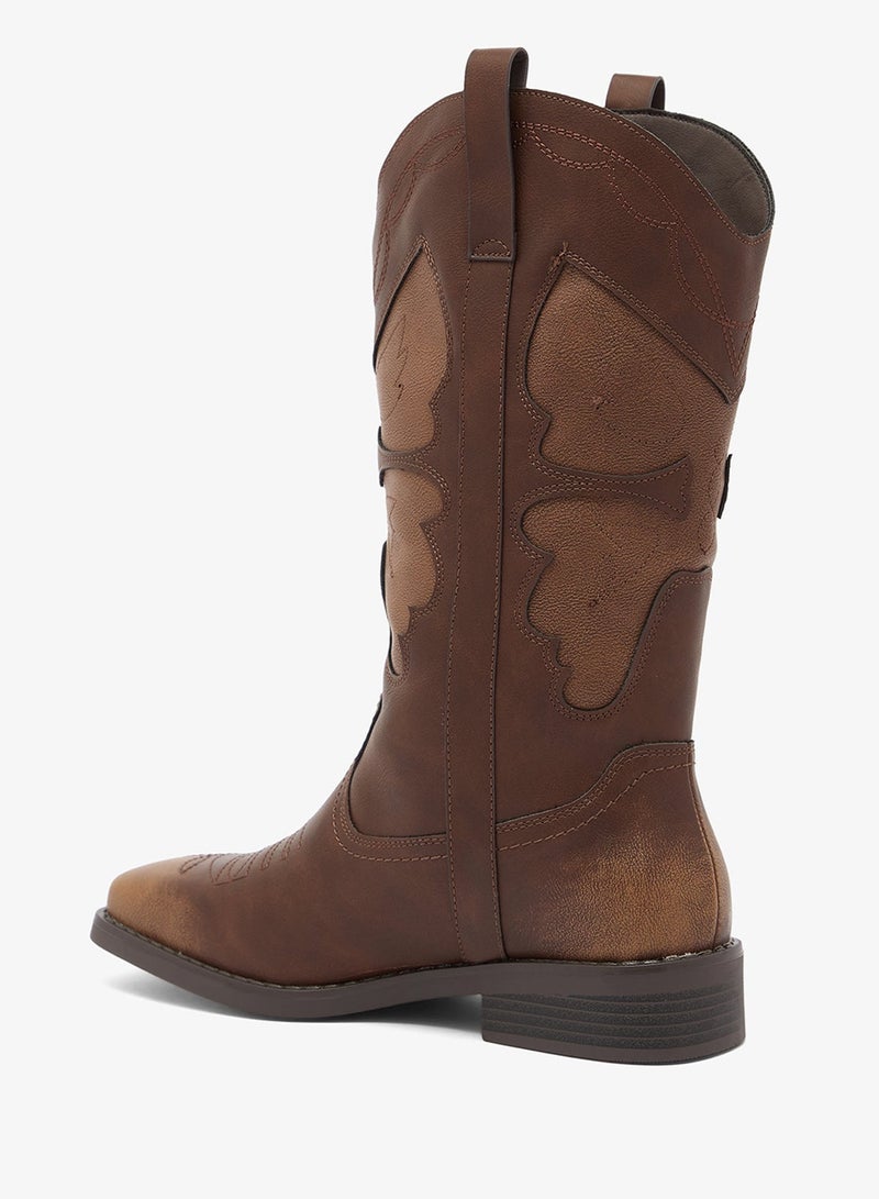 GLAMOROUS Square Toe Western Knee Boots - Image 2