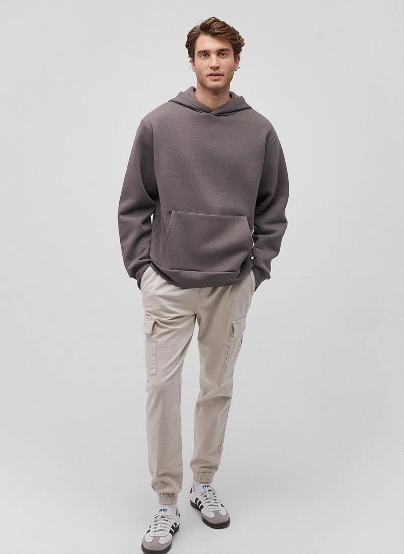 Mavi Solid Pullover Hoodie
